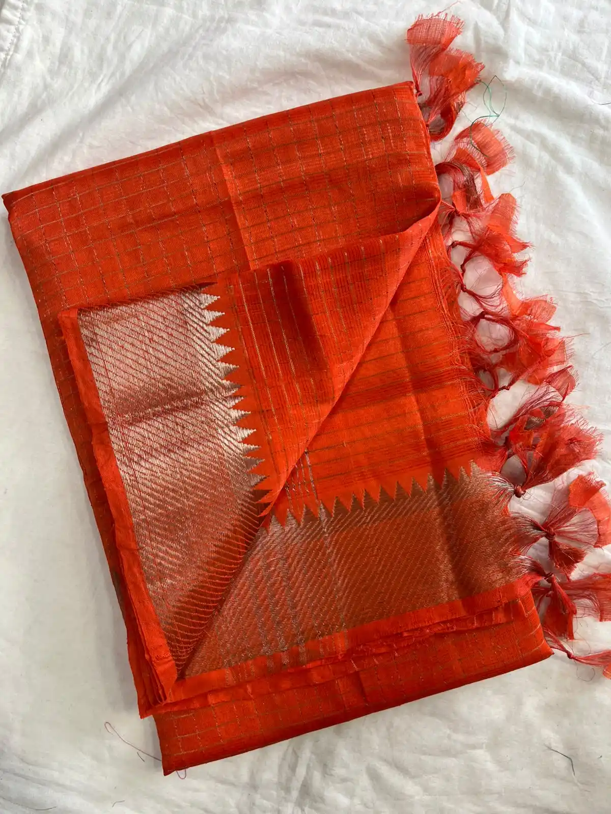 Mangalagiri handloom pattu by cotton silk saree